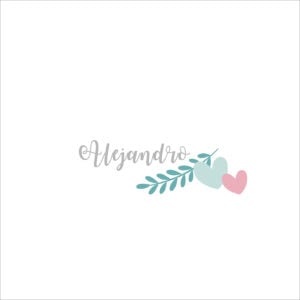 Tarjeta personalizada para Álbumes de fotos, diseño con corazones y hojas, ideal para recordatorios y regalos.