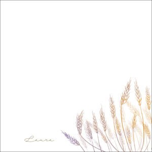 Suspiro, álbum de fotos de estilo rústico con toques dorados y detalles de trigo. Diseño perfecto para recuerdos especiales.