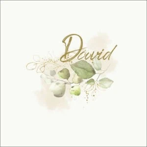 David álbum personalizado con diseño floral y estilo elegante para guardar recuerdos especiales.