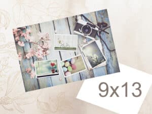 TARJETA POSTAL 9x13 con álbumes de fotos personalizados y accesorios para recuerdos.