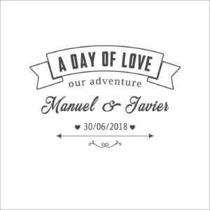 1. Invitación bodas personalizada con nombres y fecha en estilo vintage.