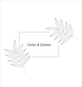 Álbum de fotos 3F con diseño minimalista y hojas lineales para recuerdos especiales.