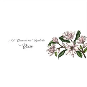 Flor de Magnolia en álbum de recuerdos, diseño elegante y delicado para fotos y momentos especiales.