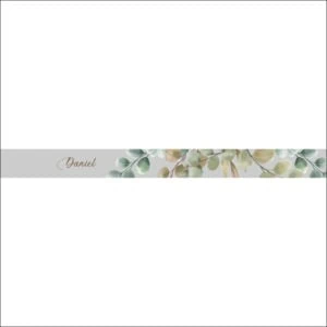 Álbum personalizado 3F con diseño de hojas y nombre para recuerdos y eventos especiales.