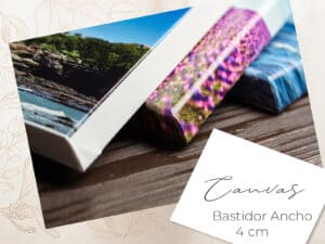 1. Tapiz fotográfico para álbumes con vistas naturales y flores, tamaño 4 cm.