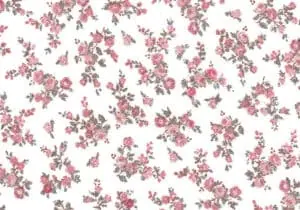 1. Tela con estampado floral en tonos rosa y gris para álbumes y manualidades.