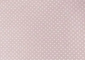 Tapizado de tela para álbumes en color rosa con diseño de pequeños puntos blancos.