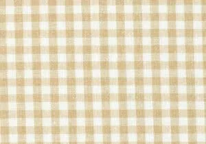 Tapiz a cuadros en tonos beige y blanco, ideal para decorar espacios con estilo cálido y rústico.