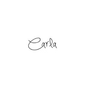 Tarjeta personalizada con nombre Carla en estilo elegante y minimalista.