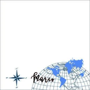 Álbum personalizado con mapas y nombres para guardar recuerdos especiales - 3F Álbumes.