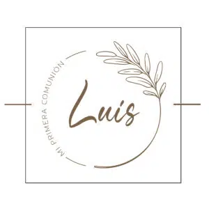 1. Álbum personalizado Luis para comunión, diseño elegante y moderno.