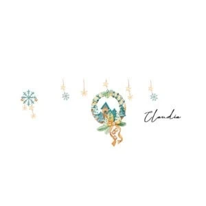 Originals, 3F Álbumes, con diseño navideño y casas en corona en tonos pastel y detalles festivos.