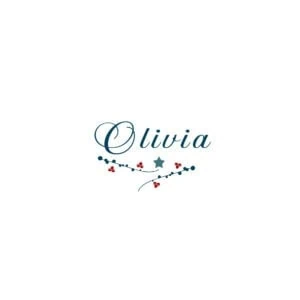 Boceto de logo de 3F Álbumes con nombre Olivia en estilo elegante.