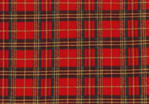 Vellón de tartán rojo y negro, tela clásica para ropa y decoración.