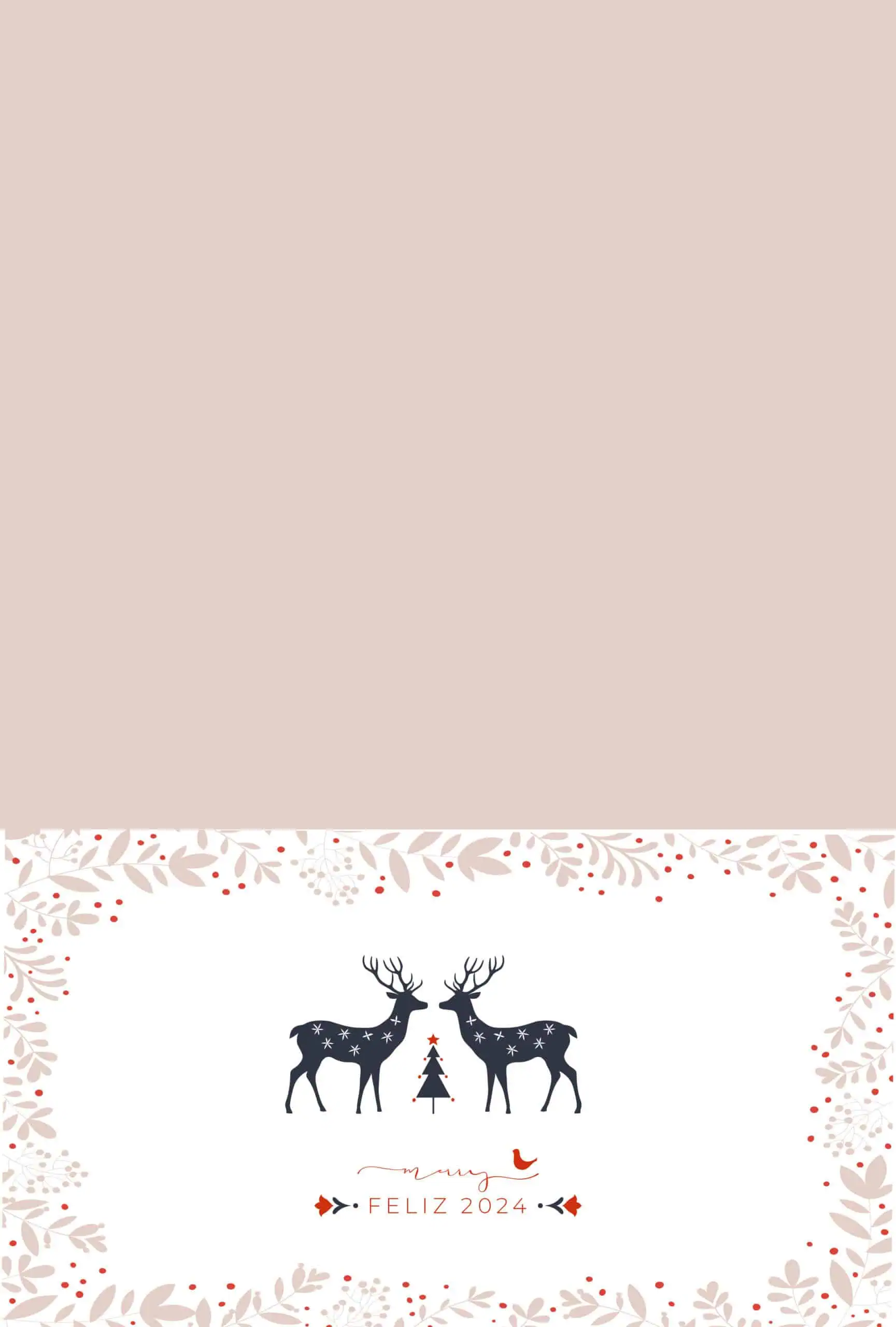 Navidad Álbumes 3F con diseño de ciervos y árbol de Navidad, ideal para crear recuerdos festivos.